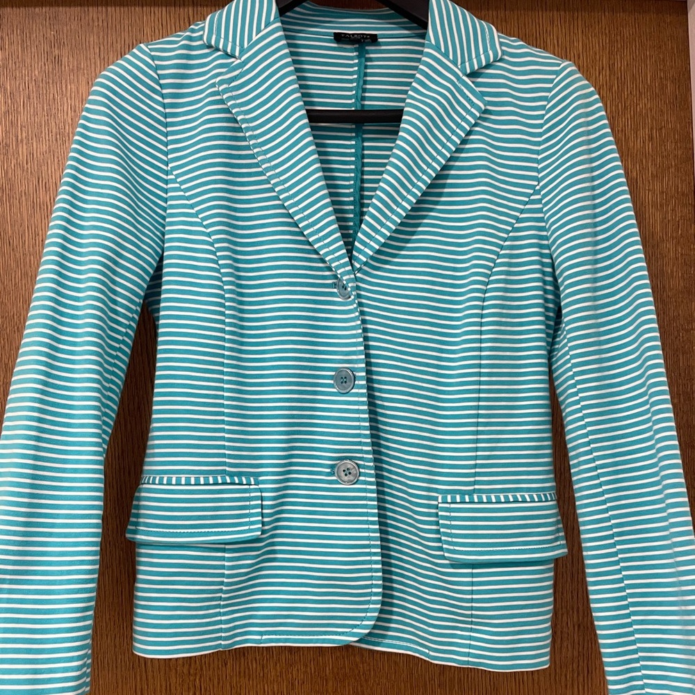 Striped Teal Women's Blazer